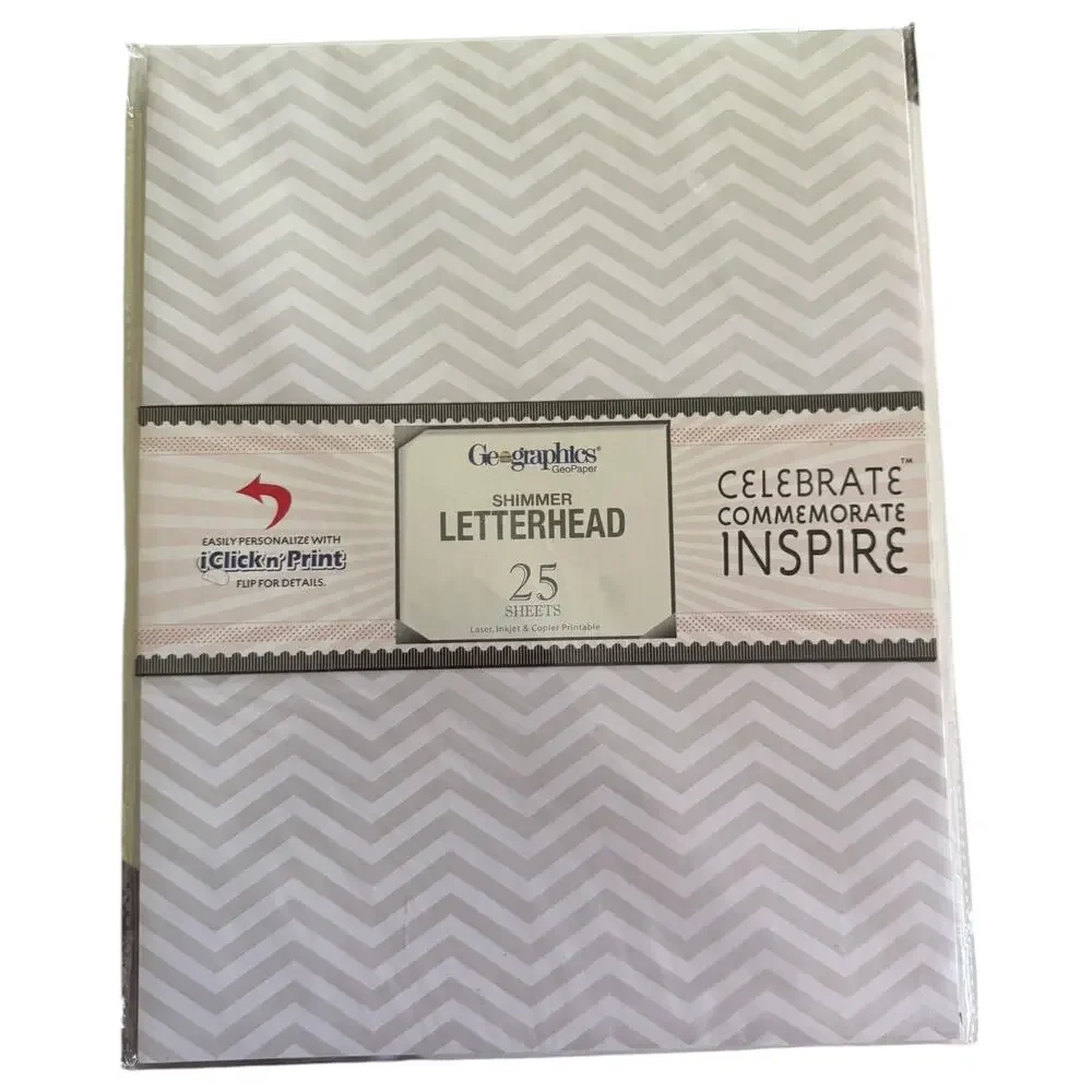 Geographics GeoPaper Shimmer Letterhead Laser Inkjet Copier Paper
